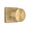 Home Decorators Collection Ridgeway Brushed Gold Hall/Closet Passage Door Knob with Square Rose