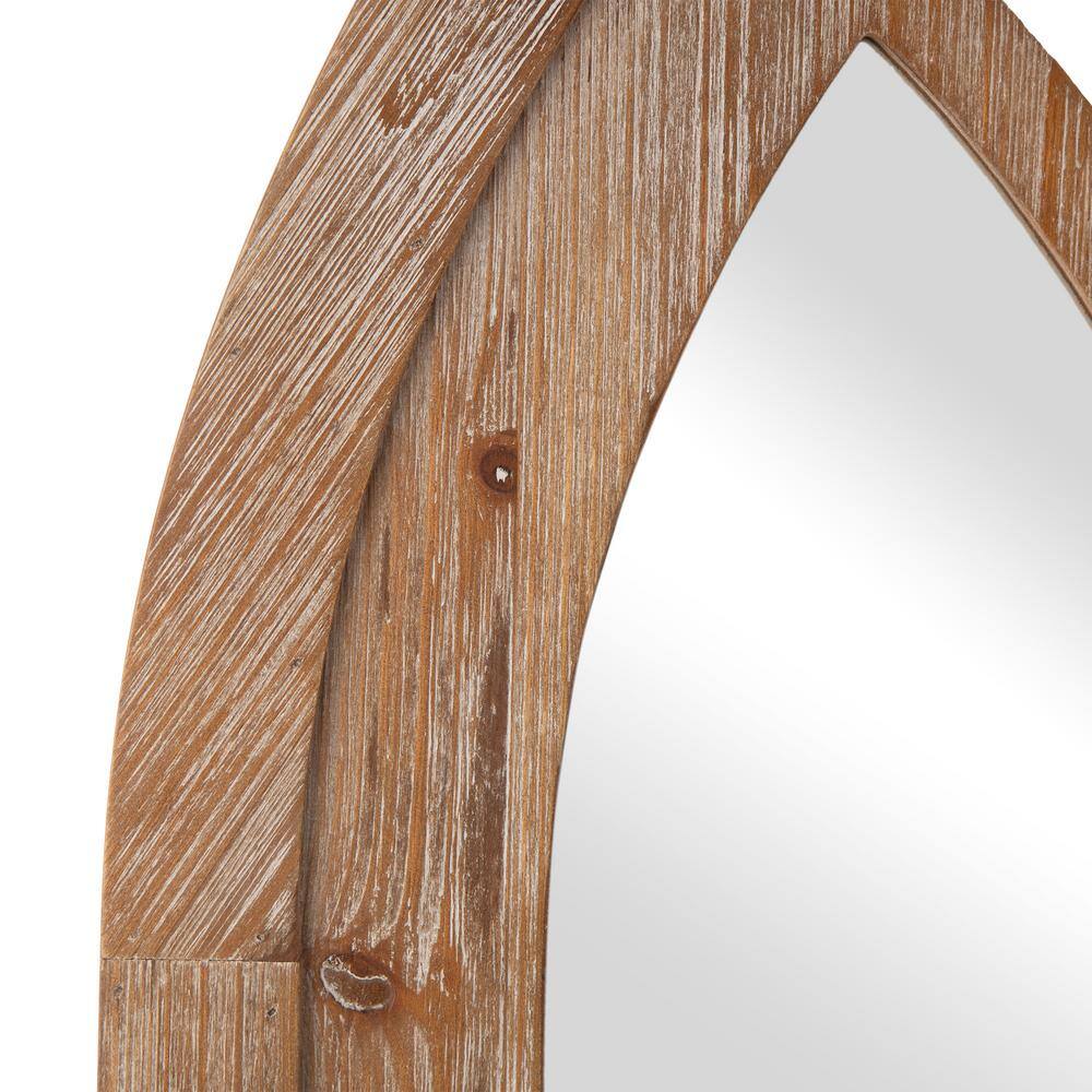 Rustic Arch Full-Length Natural Wood Wall Mirror 40"x22"
