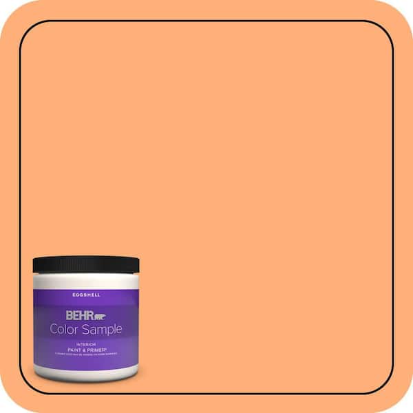 BEHR PREMIUM PLUS 8 oz. #260B-5 Cantaloupe Slice Eggshell Enamel Interior Paint & Primer Color Sample