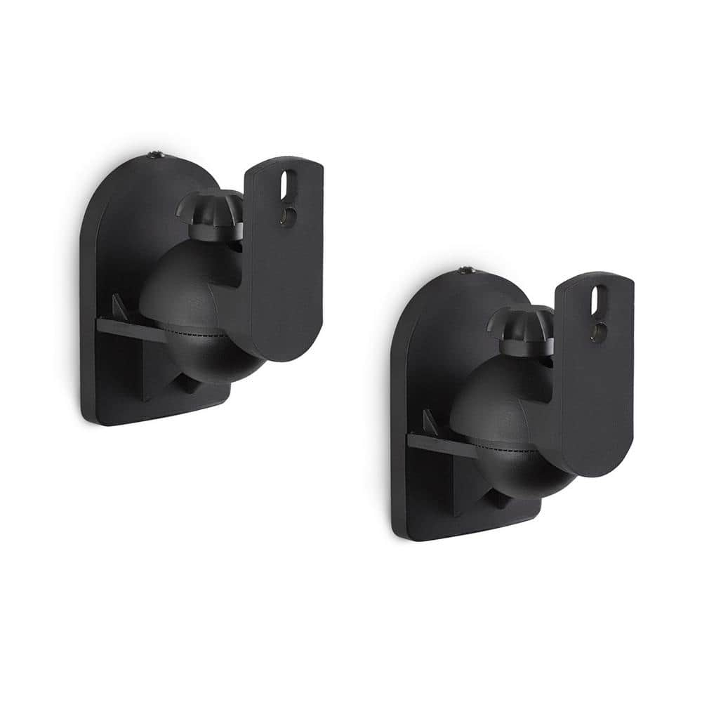 mount-it! Dual Low Profile Universal Speaker Wall Mounts, Black -  MI-SB28
