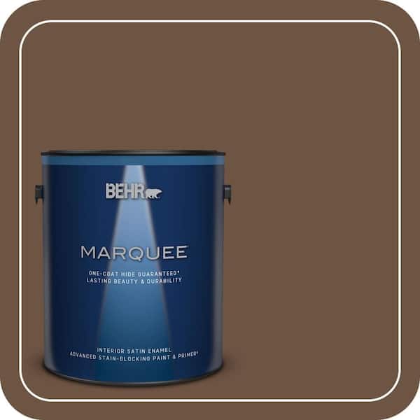 BEHR MARQUEE 1 gal. #280F-7 Breakfast Blend Satin Enamel Interior Paint & Primer