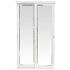 Impact Plus 42 in. x 80 in. Mir-Mel White Mirror Solid Core MDF Interior Closet Sliding Door with White Trim SMMW342-4280M