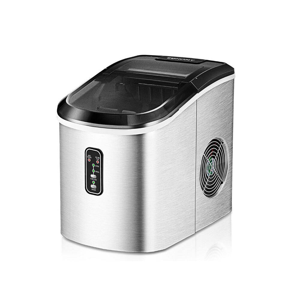 26 lbs. Freestanding Portable Electric Countertop Ice Maker, 9.64 in. W 9-Cubes in 8-Mins, with Scoop and Basket, Silver price history on PriceWatchPro