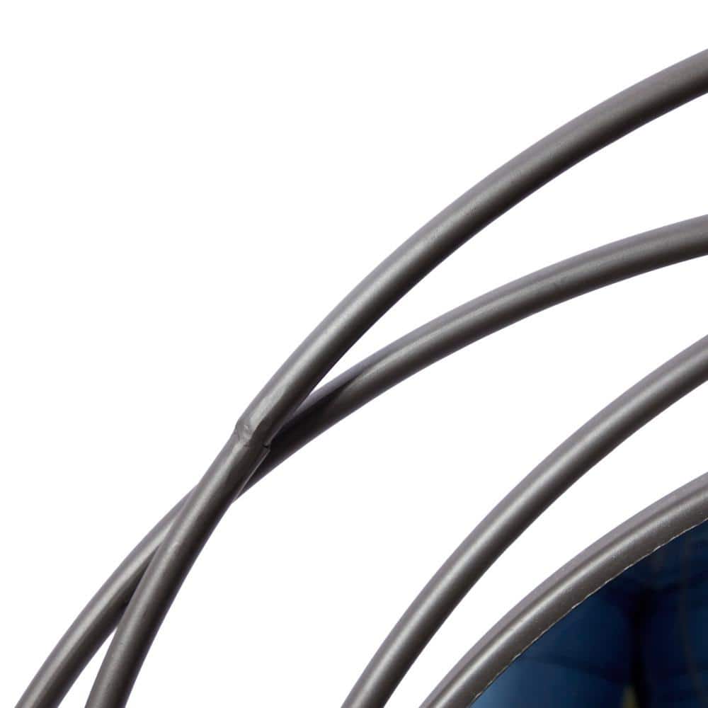 Elegant Overlapping Rings 42" Round Wood and Metal Wall Mirror