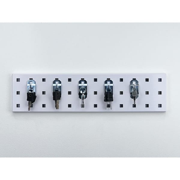 Triton Products White Key Pegboard Kit with (1) 18 in. x 4.5 in