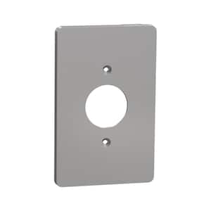 X Series 1-Gang Midsize Round Standard Single Outlet Wall Plate Matte Gray