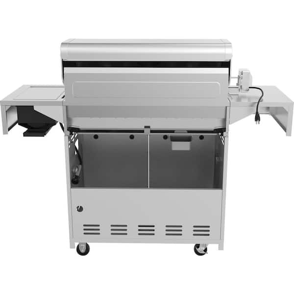 Gas Ceramic Side with Stainless 6-Burner Burner Cover The 300-0062 with Kit Nexgrill Grill Depot Home in Propane Searing - and Steel Rotisserie