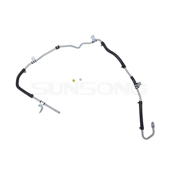 Sunsong Power Steering Return Line Hose Assembly - From Gear - fits 2001-2006 Hyundai Elantra