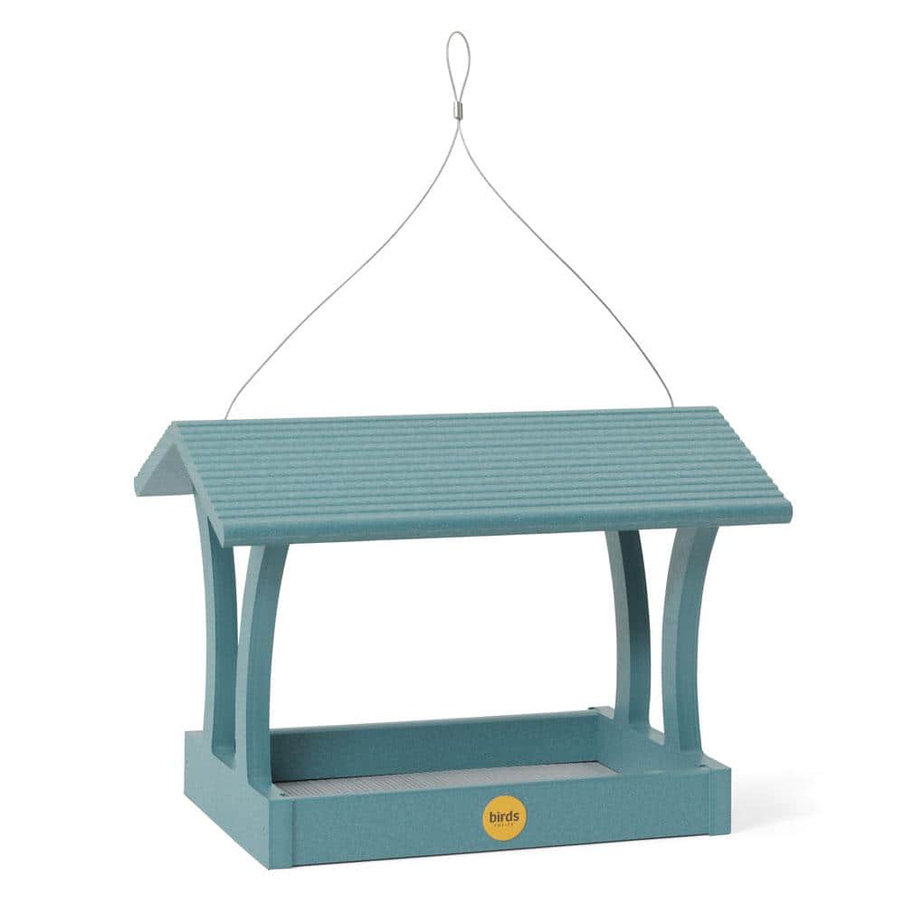Lake Blue Hanging Recycled Plastic Bird Feeder