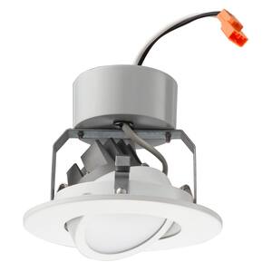 4 in. Matte White Recessed Gimbal LED Module (2700K)