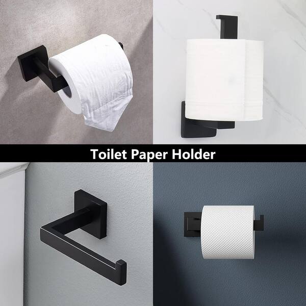 Design House Graz Toilet Paper Holder, Matte Black