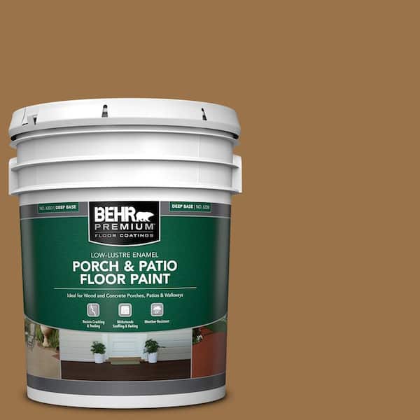 BEHR PREMIUM 5 gal. #PPU4-17 Olympic Bronze Low-Lustre Enamel Interior/Exterior Porch and Patio Floor Paint