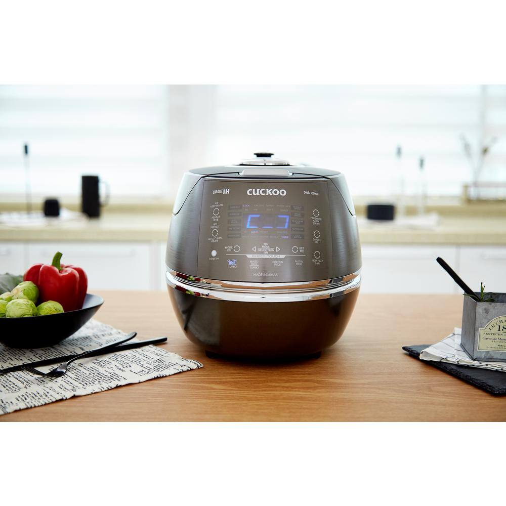 6-Cup Dark Gray Stainless Steel Induction Heating Rice Cooker