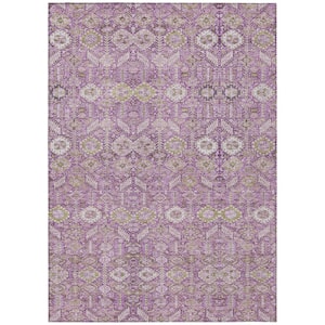 Chantille ACN574 Lavender 8 ft. x 10 ft. Machine Washable Indoor/Outdoor Geometric Area Rug