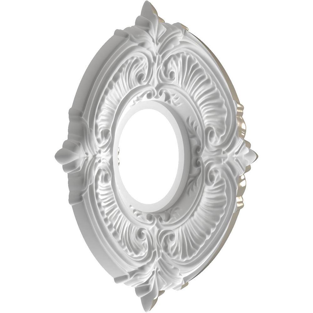 Attica 10" Bright Coat Chrome Thermoformed PVC Ceiling Medallion