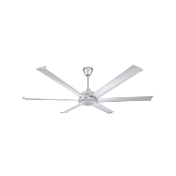 Mammoth 72 in. Smart Indoor/Outdoor Silver Universal Mount Ceiling Fan with 12 in. Downrod 2700K LED Remote & Phone App