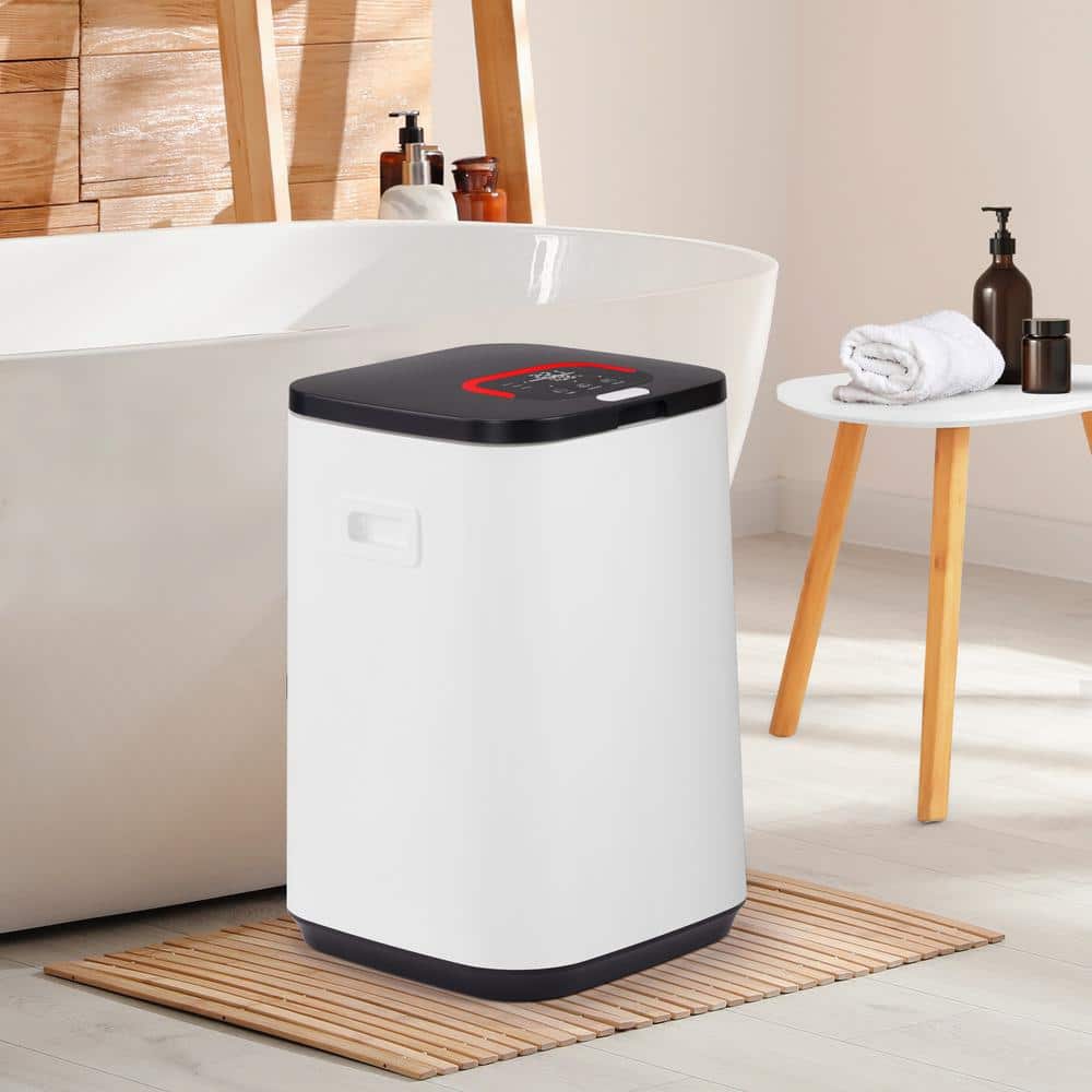 22L Matte White Electric Freestanding Towel Warmer with Timer
