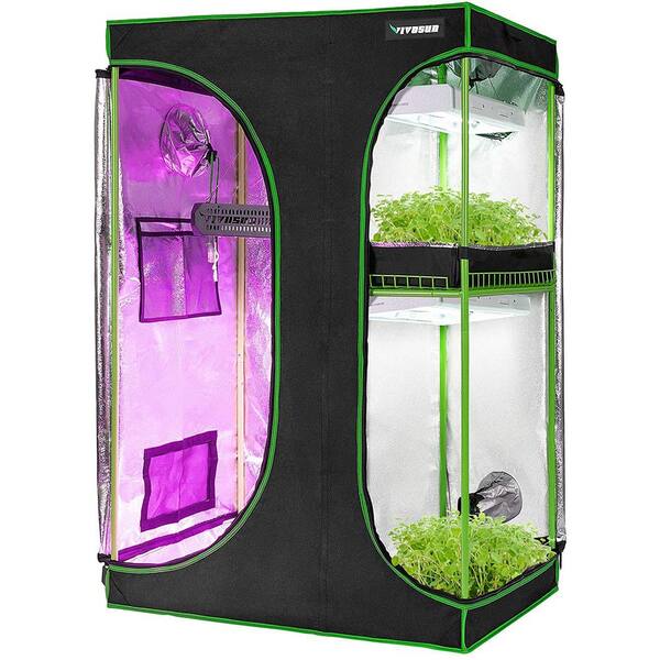 VIVOSUN 2-in-1 Mylar Reflective Grow Tent for Indoor Hydroponic Growing System 