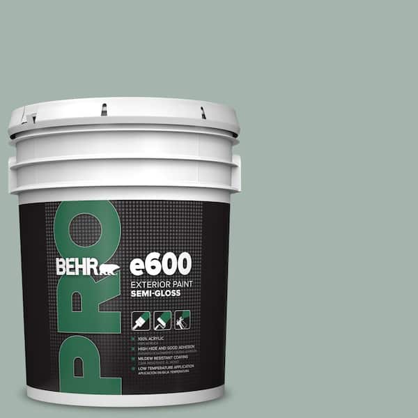 BEHR PRO 5 gal. #460E-3 Smokey Slate Semi-Gloss Exterior Paint