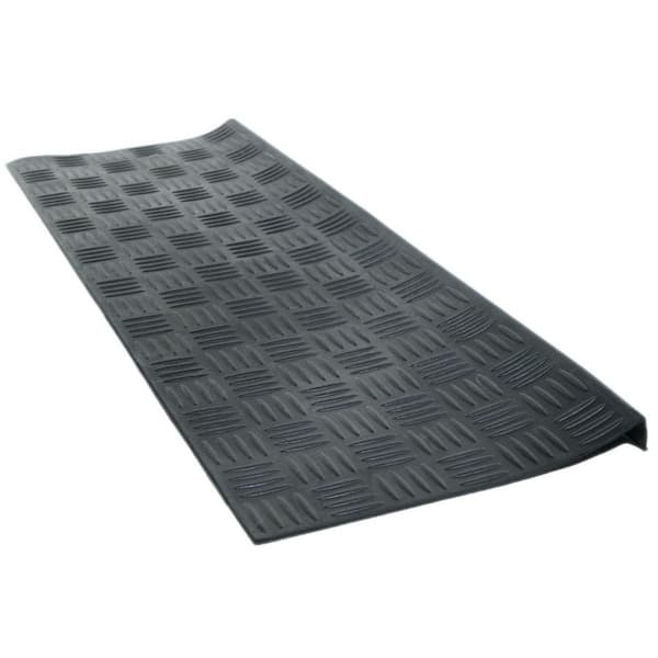 30 in. x 9 in. Black Rubber Outdoor Door Mat