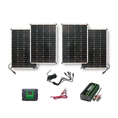 440-Watt Polycrystalline Solar Panels with 750-Watt Power Inverter and 30 Amp Charge Controller