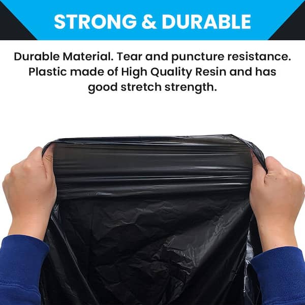 PlasticMill 58 in. W x 60 in. H. 75 Gal. 5 mil Black Contractor Bags 30 Count PM 5860 5 B 30 The Home Depot