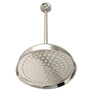 Trimscape 1-Spray Patterns 10 in. Ceiling Mount Fixed Shower Head with 17 in. Shower Arm in Polished Nickel