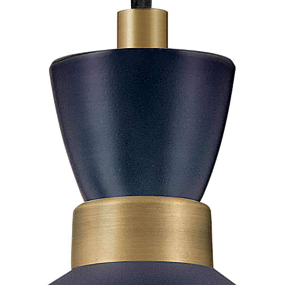 Simon Matte Navy & Heritage Brass 1-Light Pendant