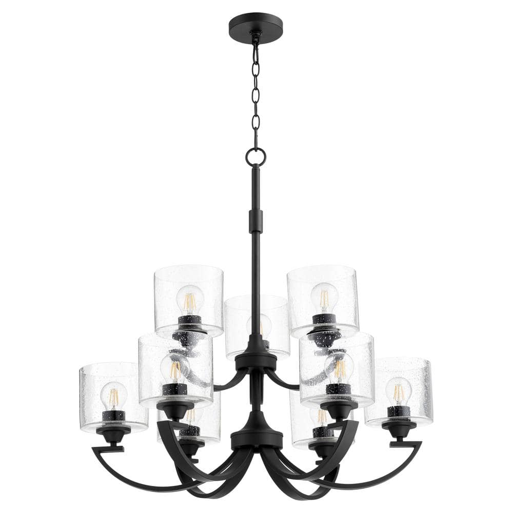 Dakota 9- -Light Black Chandelier with Clear Seeded Glass price history on PriceWatchPro