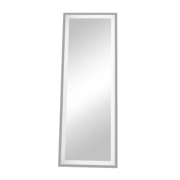 Unbranded 21 in. W x 64 in. H Rectangle Frameless White LED Full Length Mirror Floor Mirror Full Body Mirror with Lights