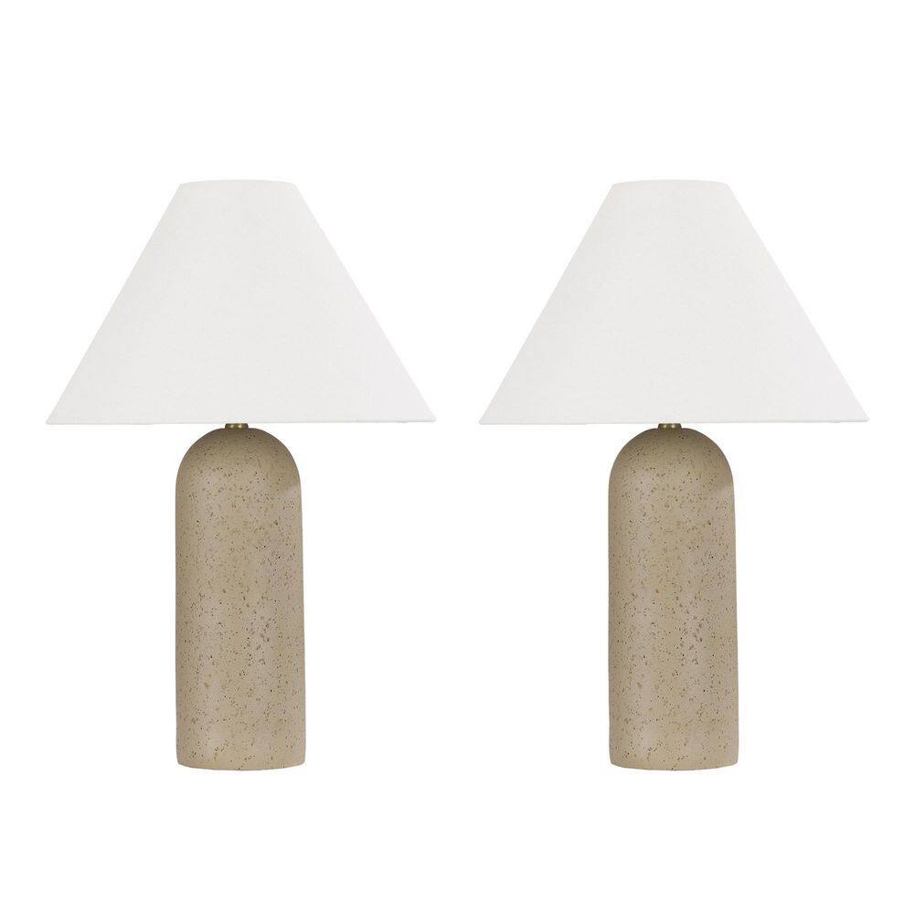 24.7 in. Nature Beige Table Lamp for living Room (2-Pack) price history on PriceWatchPro