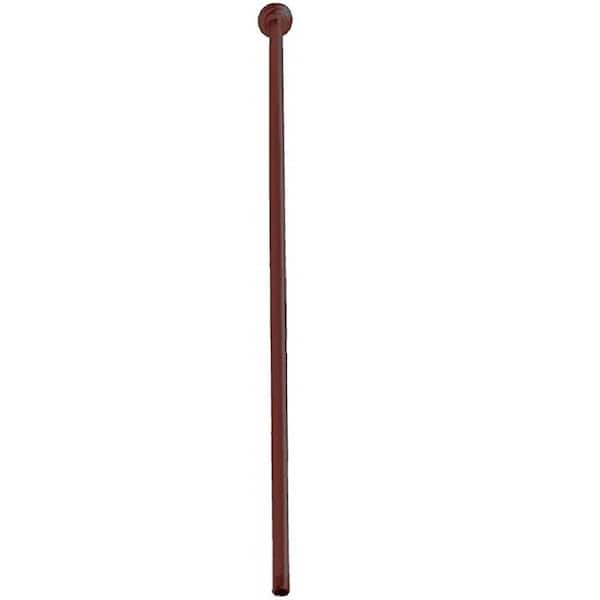 Westbrass 1/2 in. IPS x 48 in. Round Ceiling Mount Shower Arm with Flange, Victorian Bronze