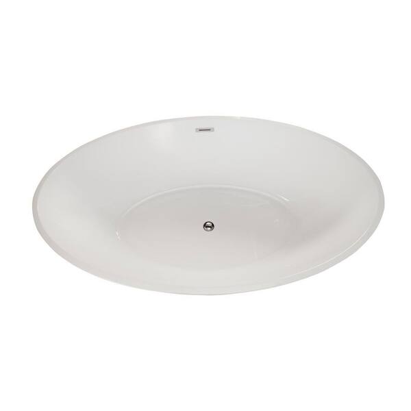 Jolie 69 in. Acrylic Flatbottom Non-Whirlpool Soaking Bathtub in White Jolie 69 in. Acrylic Flatbottom Non-Whirlpool Soaking Bathtub in White