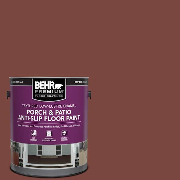 BEHR PREMIUM 1 gal. #S150-7 Fire Roasted Textured Low-Lustre Enamel Interior/Exterior Porch and Patio Anti-Slip Floor Paint