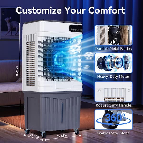 Uthfy 3400 CFM 3-Speed High-Performance Portable Evaporative