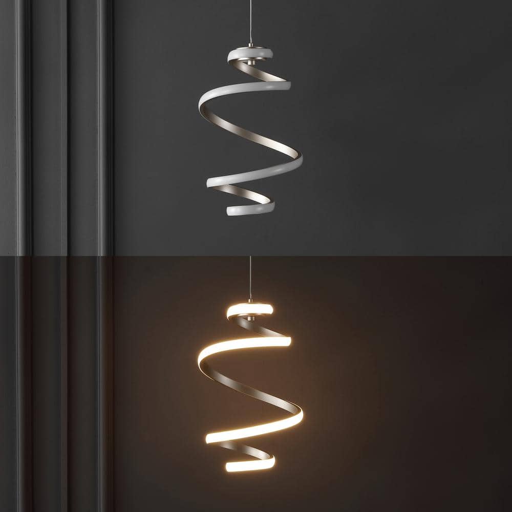11" Silver Modern Minimalist Aluminum LED Pendant Light