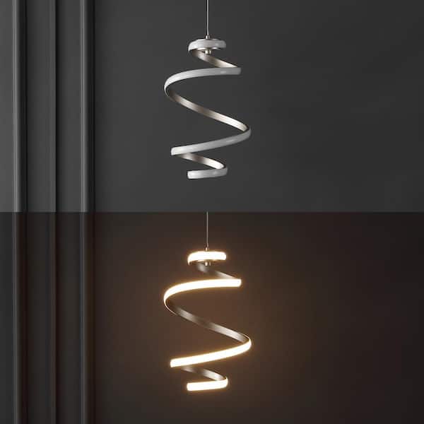 大人女性の JONATHAN Y Whirl 11 in. 1-Light Silver Modern Minimalist 洋画・外国映画
