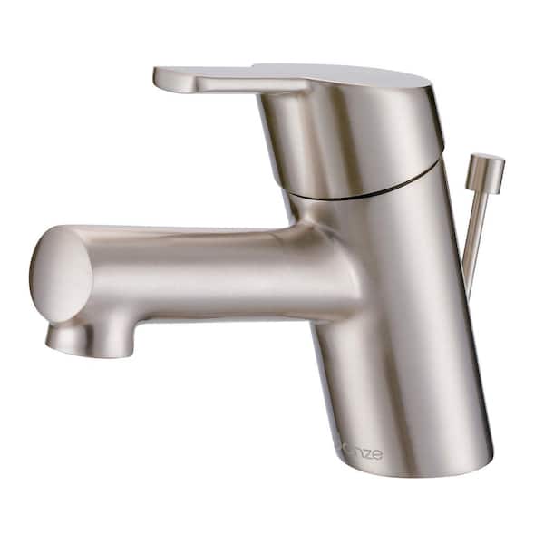 Gerber Amalfi Single-Handle Deck Mount Bathroom Faucet with Metal Pop-Up Drain in Brushed Nickel