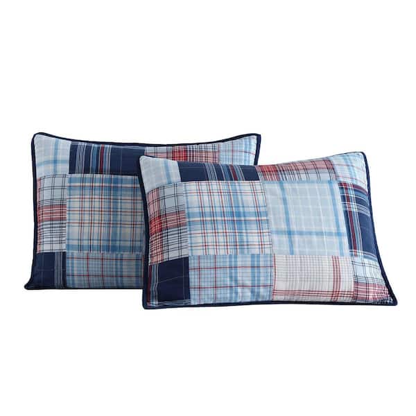 Stony Point 100% Blue Cotton Standard Shams (2-Piece)