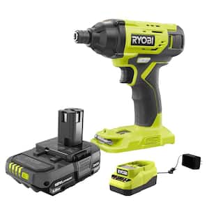 RYOBI ONE+ 18V Cordless 1/4 in. Impact Driver Kit with (1) 1.5 Ah Battery and Charger