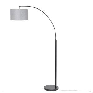 Elm 77 in. Gray Metal Contemporary Floor Lamp with Shade
