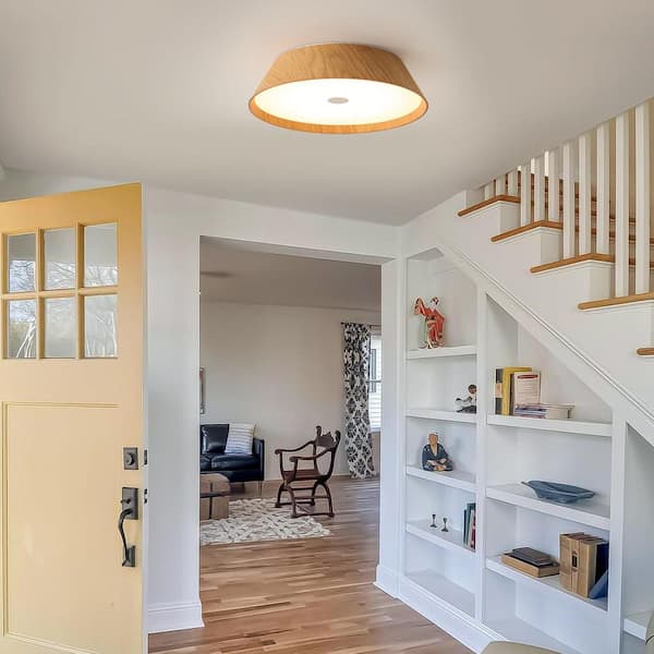 Y'INSP Ligna 13.2 in. Modern Farmhouse Oak Wood Finish Integrated