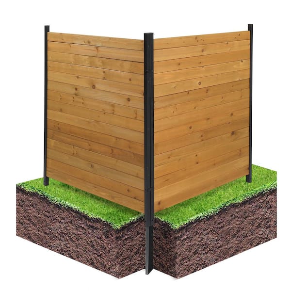 42 in. Wood Garden Privacy Fence for Outdoor Trash Can Pool Equipment (2 Panels)