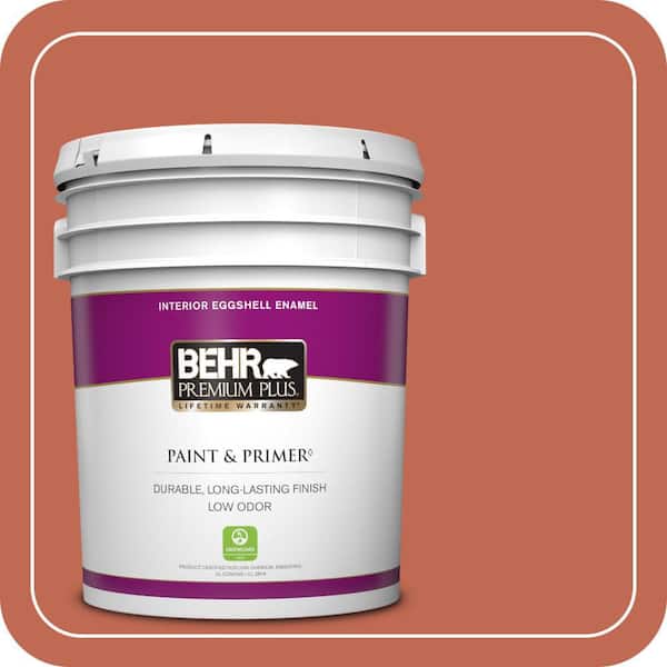 BEHR PREMIUM PLUS 5 gal. Home Decorators Collection #HDC-FL13-3 Warm Cider Eggshell Enamel Low Odor Interior Paint & Primer
