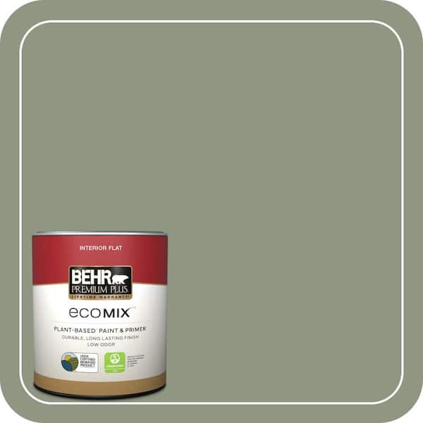 1 qt. #PPU11-17 Hillside Green Flat EcoMix Plant-Based Interior Paint & Primer