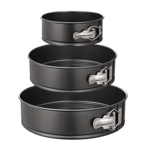 Round Cake Pan Set, Non-stick and Leakproof Springform Pan, Including 3 Pieces 6 in. 8 in. 10 in. (Set of 3)