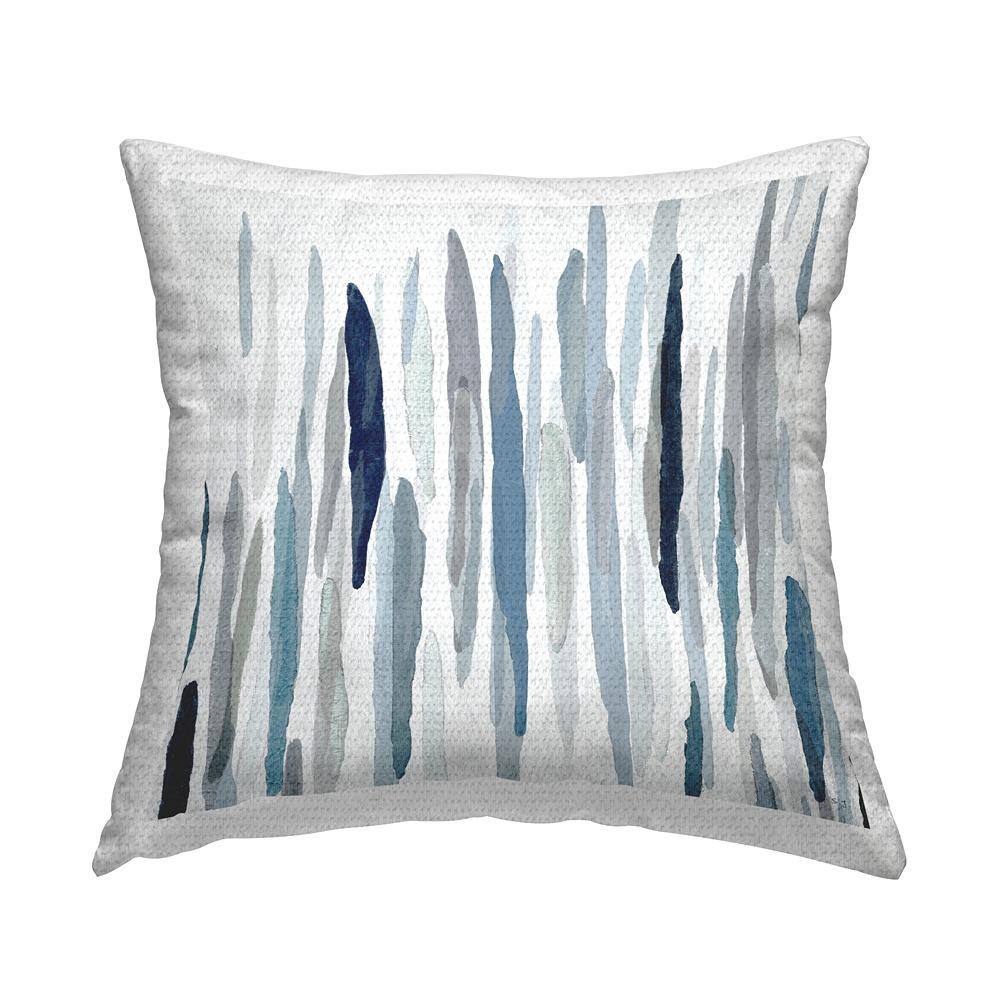 Abstract Brushed Rainfall Contemporary Blue Lines Blue Square Outdoor Throw Pillow price history on PriceWatchPro
