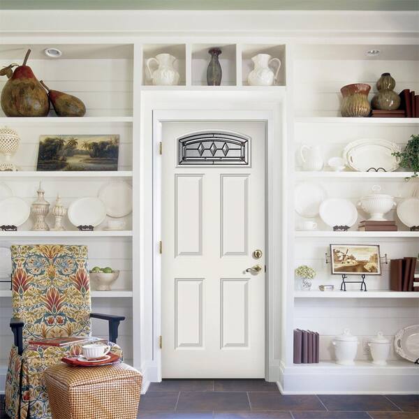 36 in. x 80 in. Camber Top Mission Prairie Primed Steel Prehung Left-Hand Inswing Front Door w/Brickmould 36 in. x 80 in. Camber Top Mission Prairie Primed Steel Prehung Left-Hand Inswing Front Door w/Brickmould