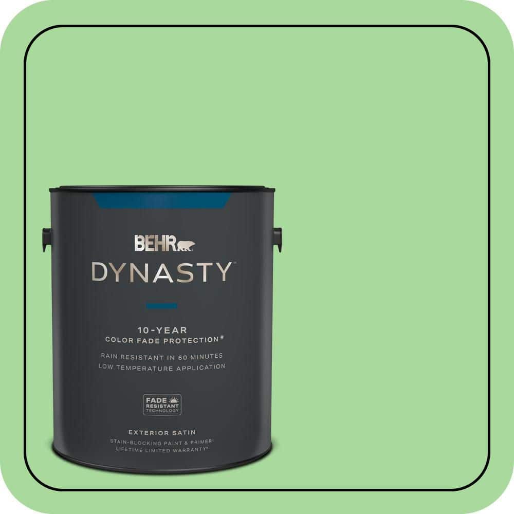 BEHR DYNASTY 1 gal. #440B-4 Cool Aloe Satin Enamel Exterior Stain ...