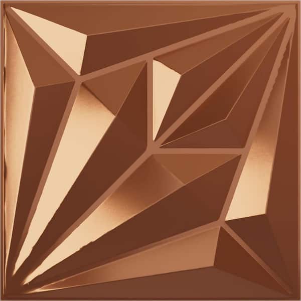 Ekena Millwork 19 5/8 in. x 19 5/8 in. Diamond EnduraWall Decorative 3D Wall Panel, Copper (Covers 2.67 Sq. Ft.)